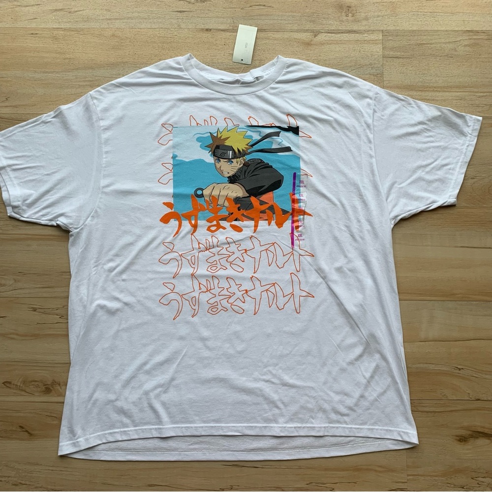 Naruto Shippuden Men's Short-Sleeve Graphic T-Shirt White